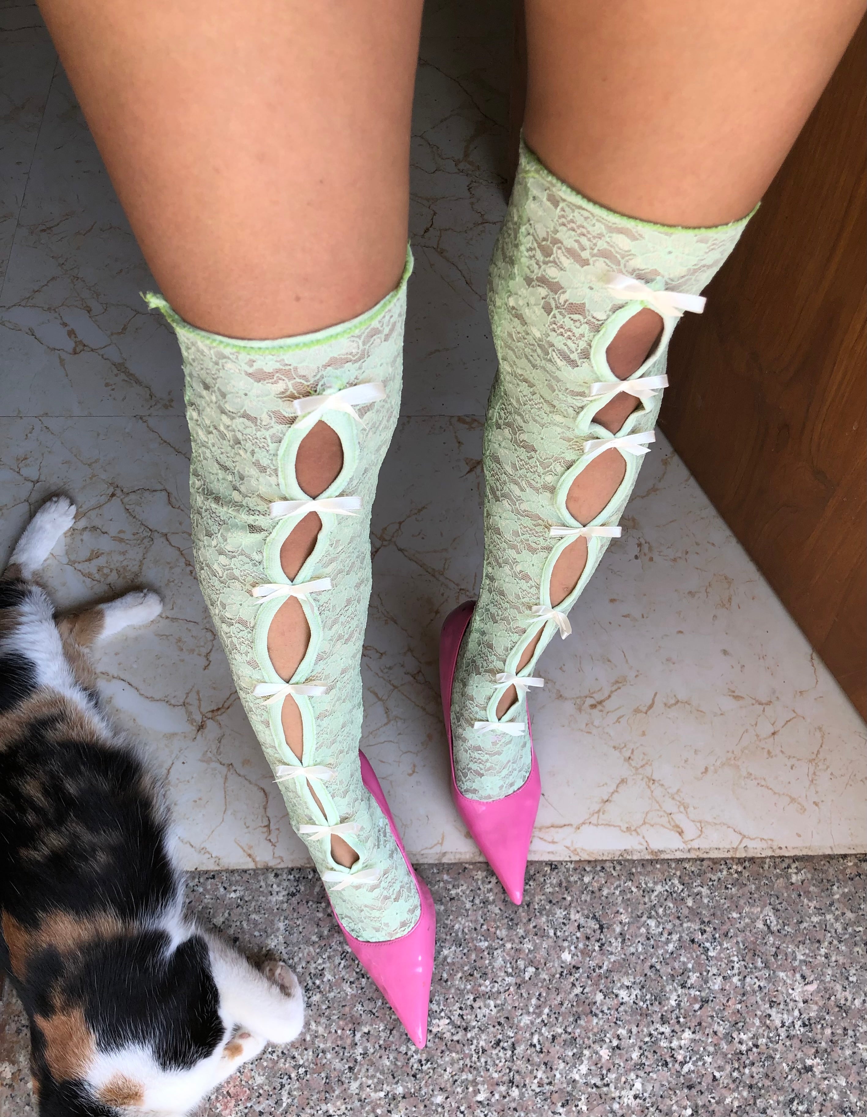 Lace little bow socks