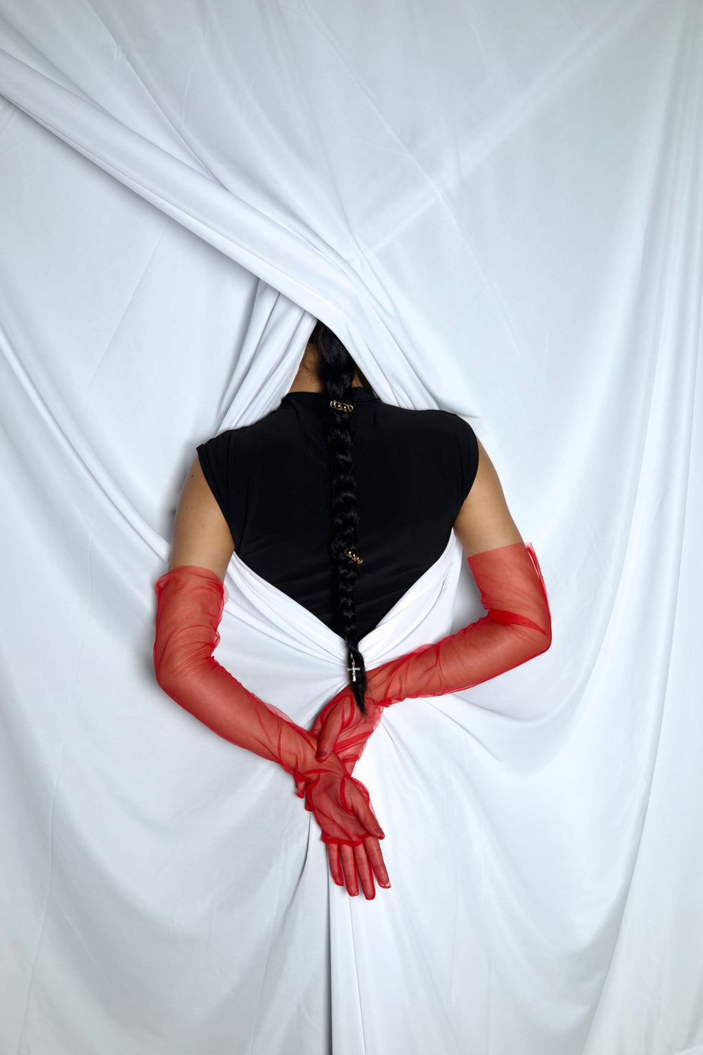 Plain mesh gloves