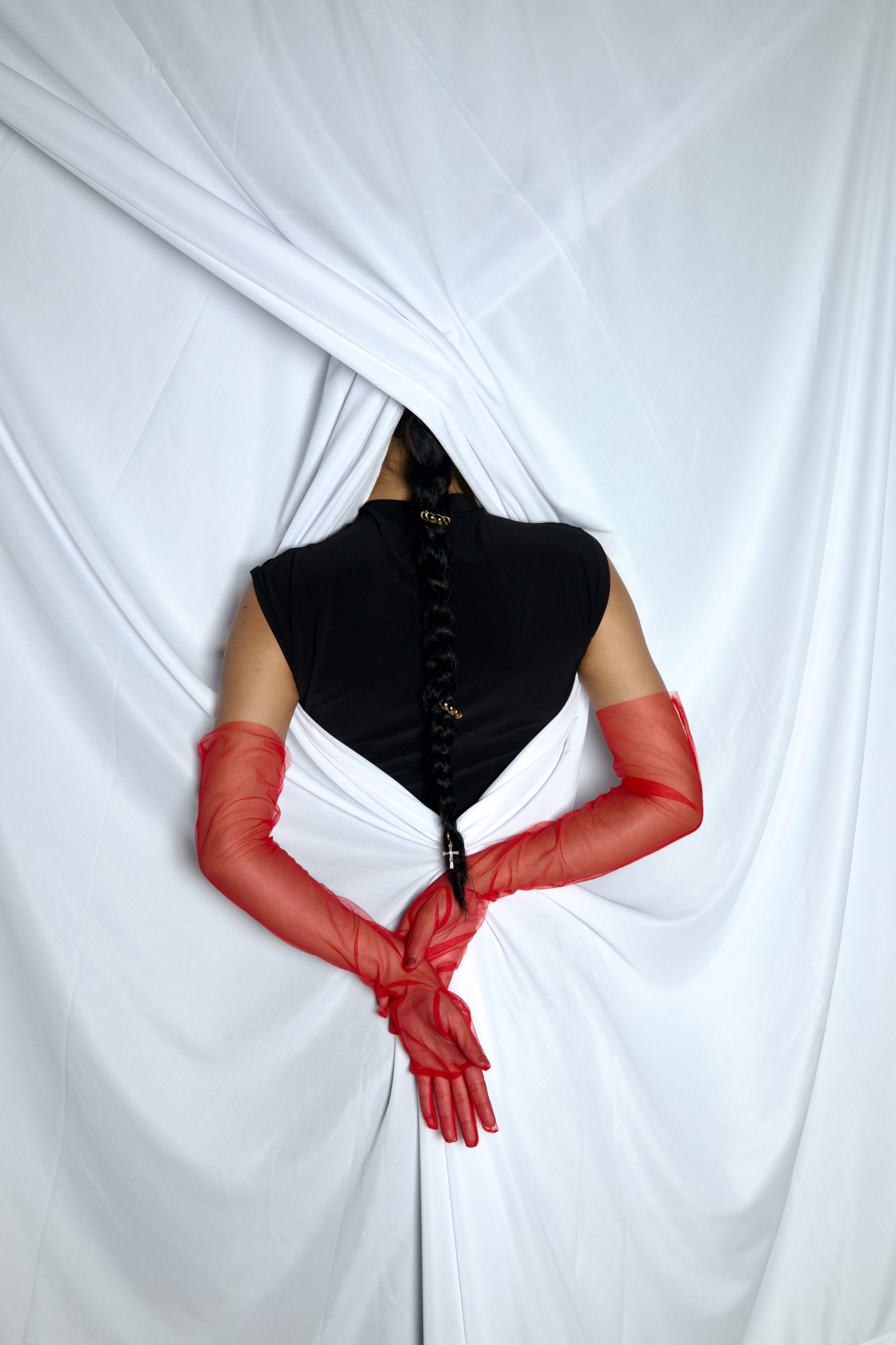 Plain mesh gloves