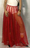 Panelled lace skirt