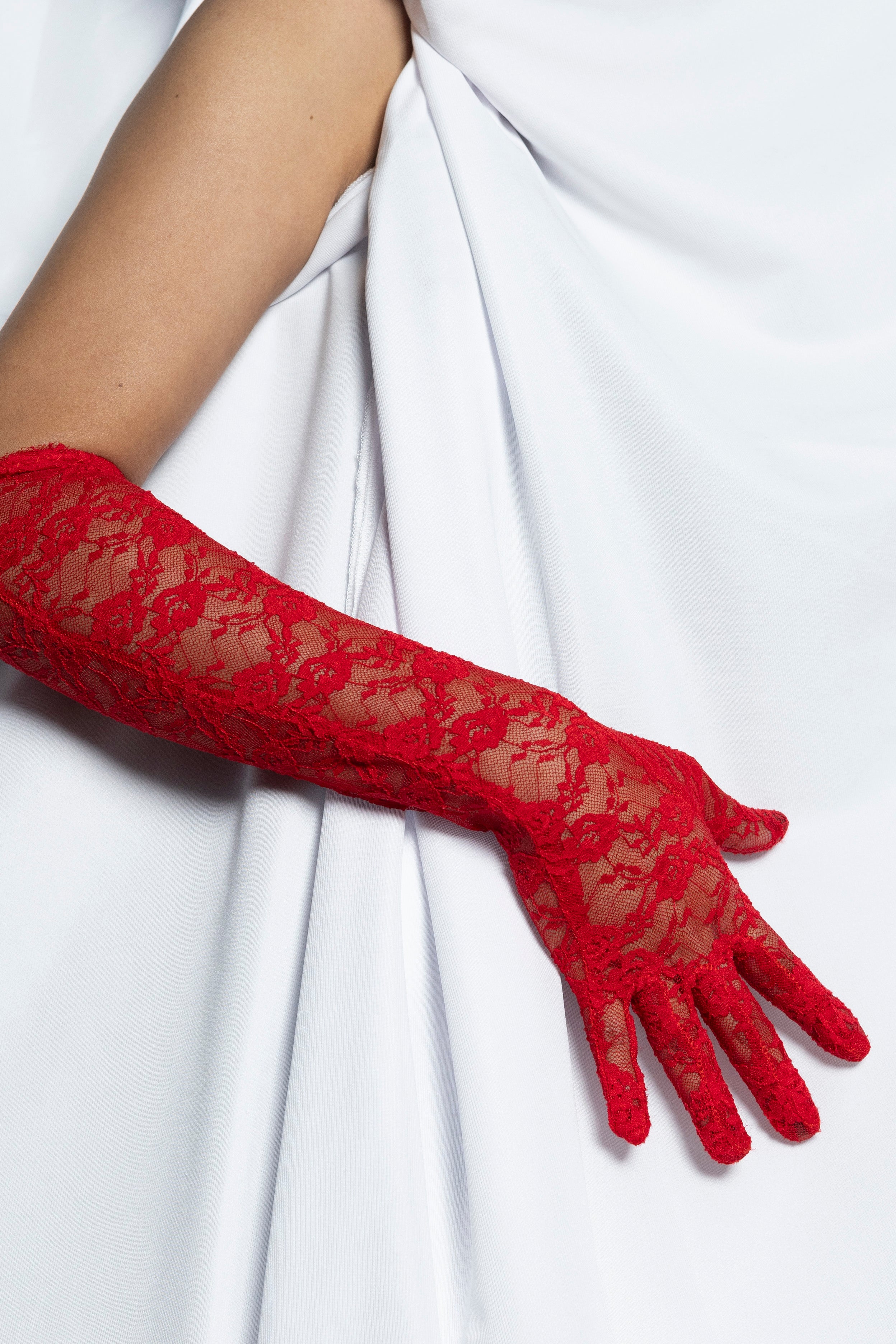 Red Lace Gloves