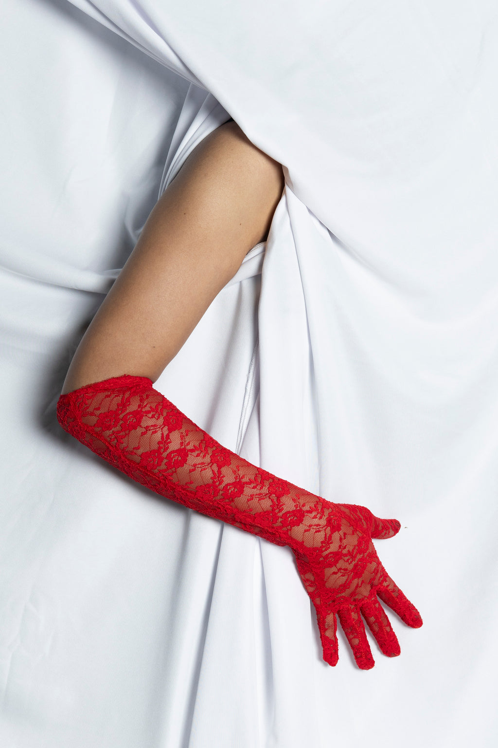 Red Lace Gloves
