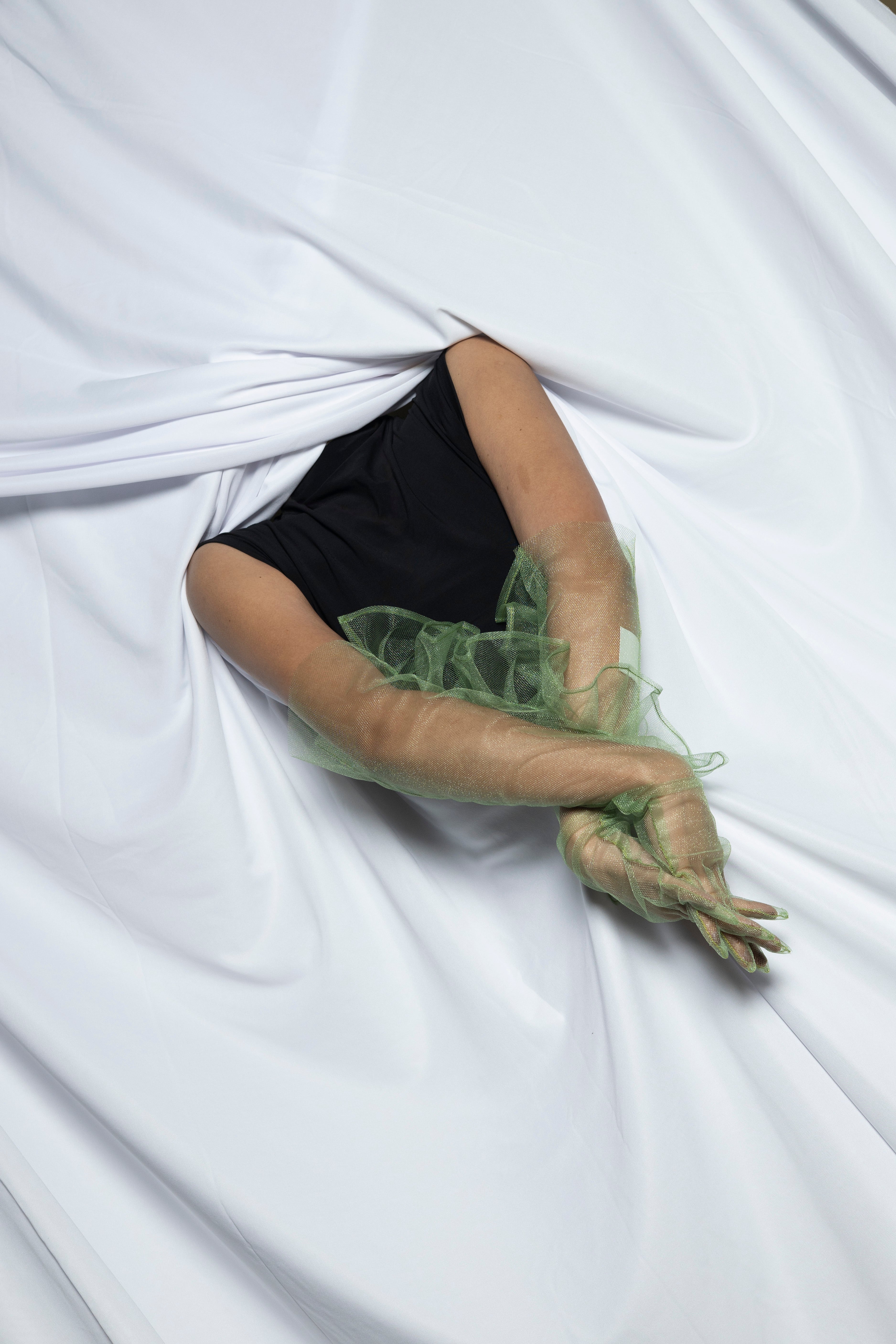 Green Transparent Gloves