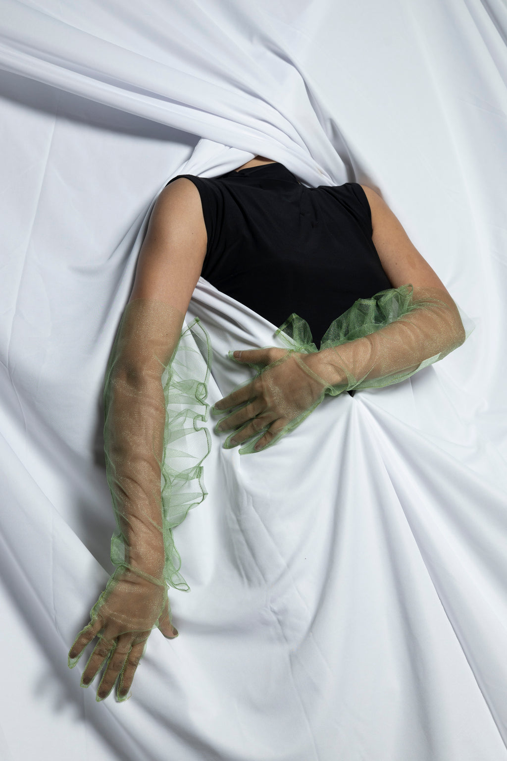 Green Transparent Gloves