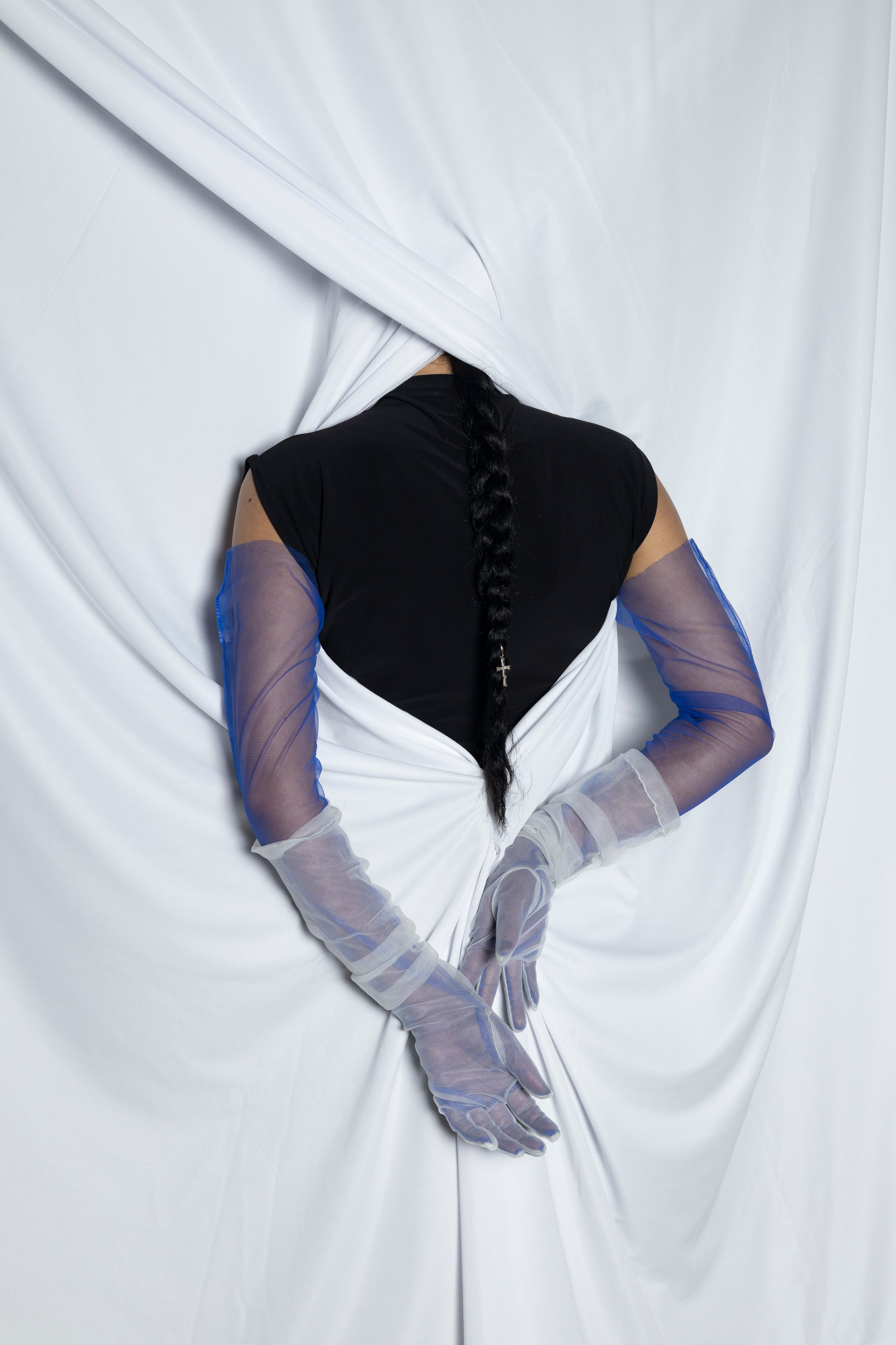 Electric Blue mesh Gloves