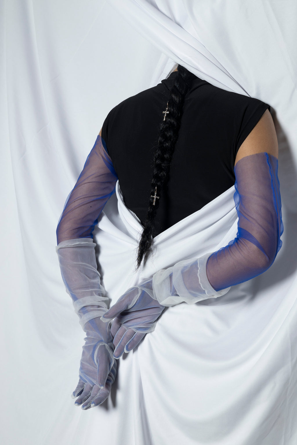 Electric Blue mesh Gloves