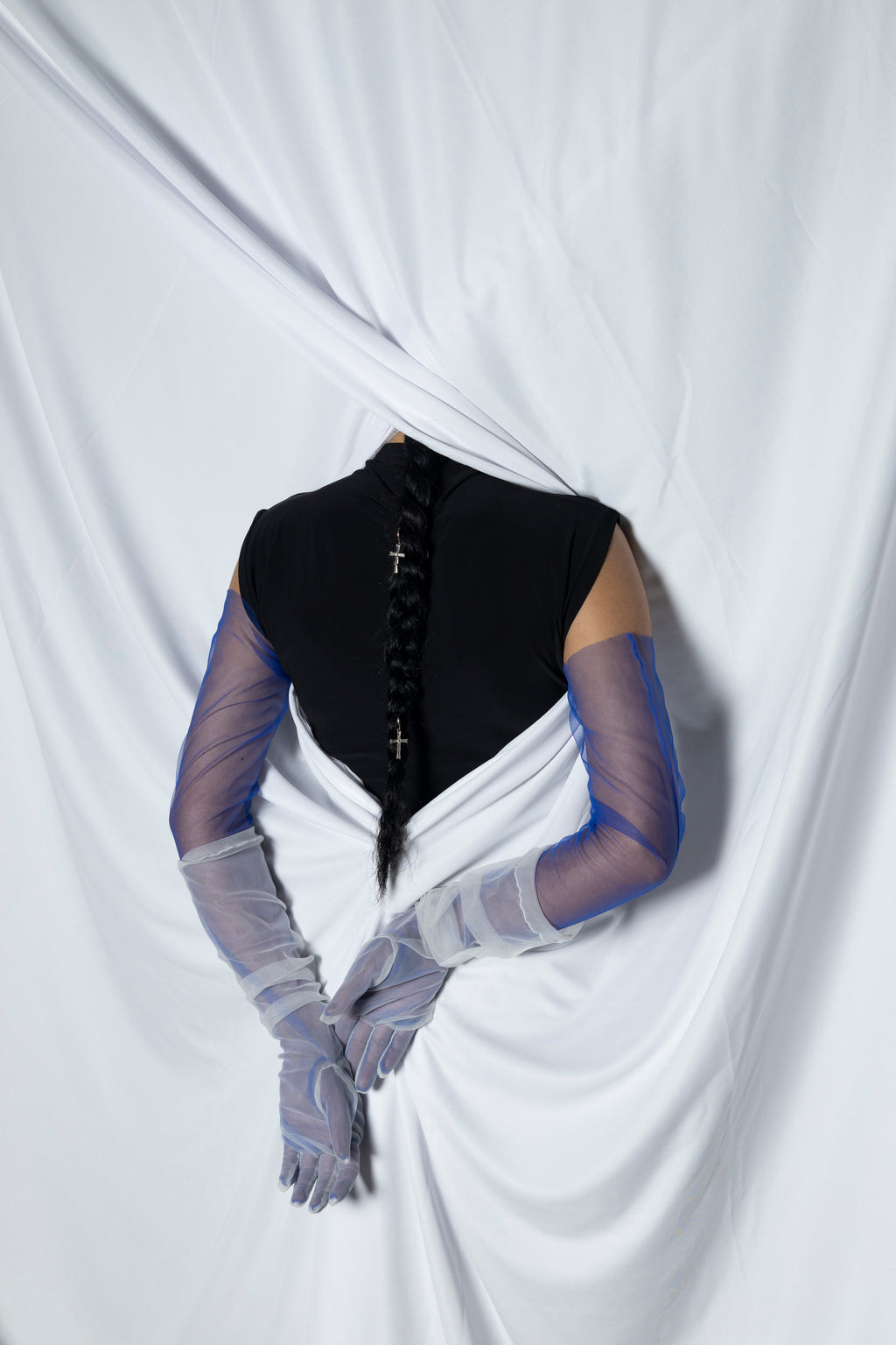 Electric Blue mesh Gloves