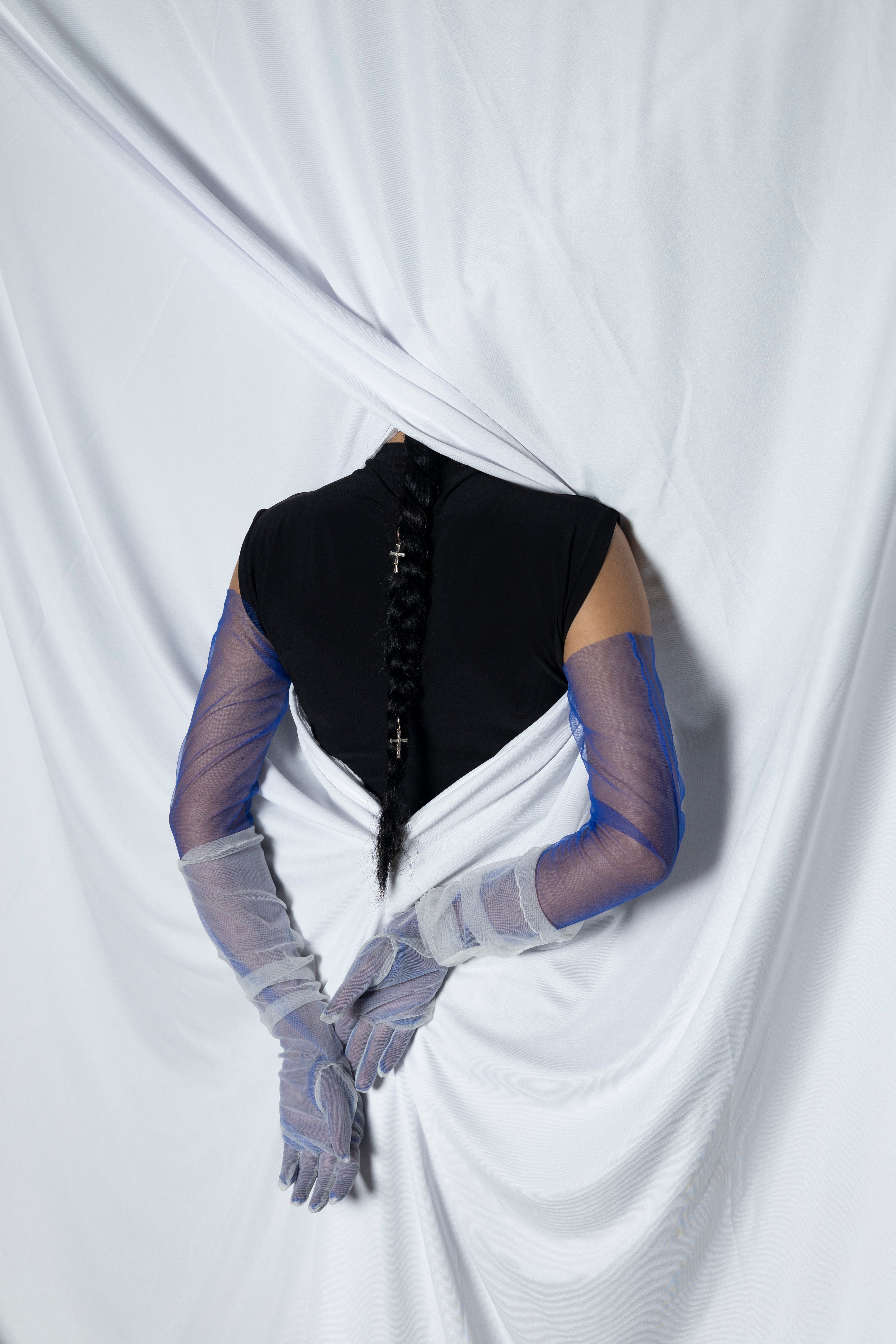 Electric Blue mesh Gloves