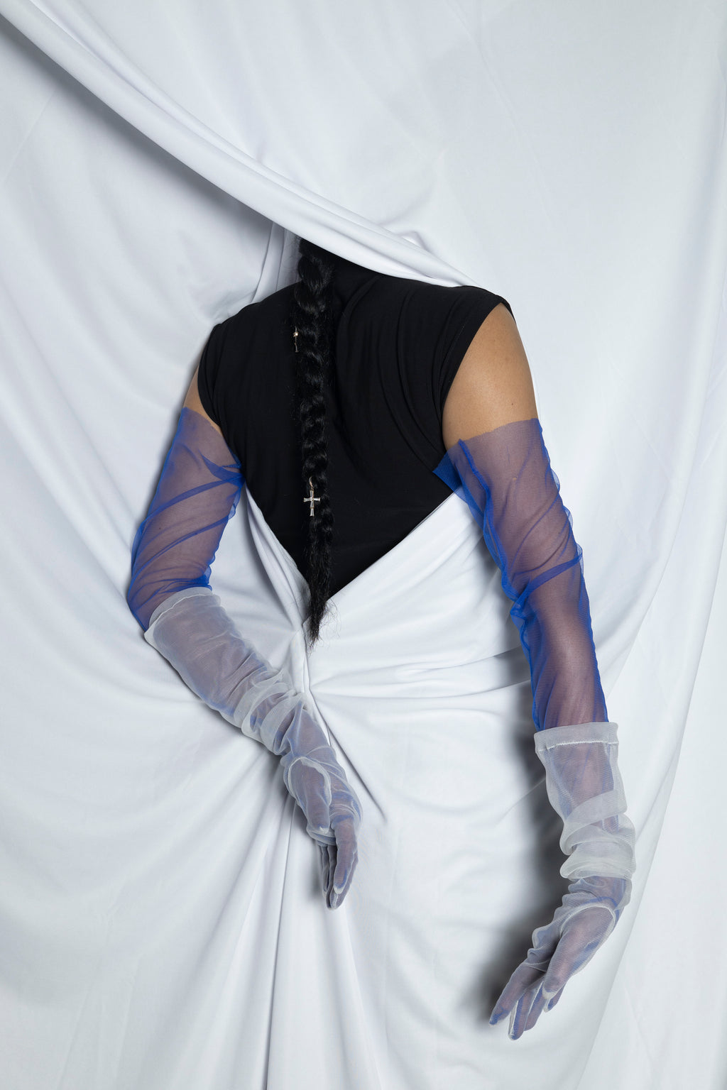 Electric Blue mesh Gloves